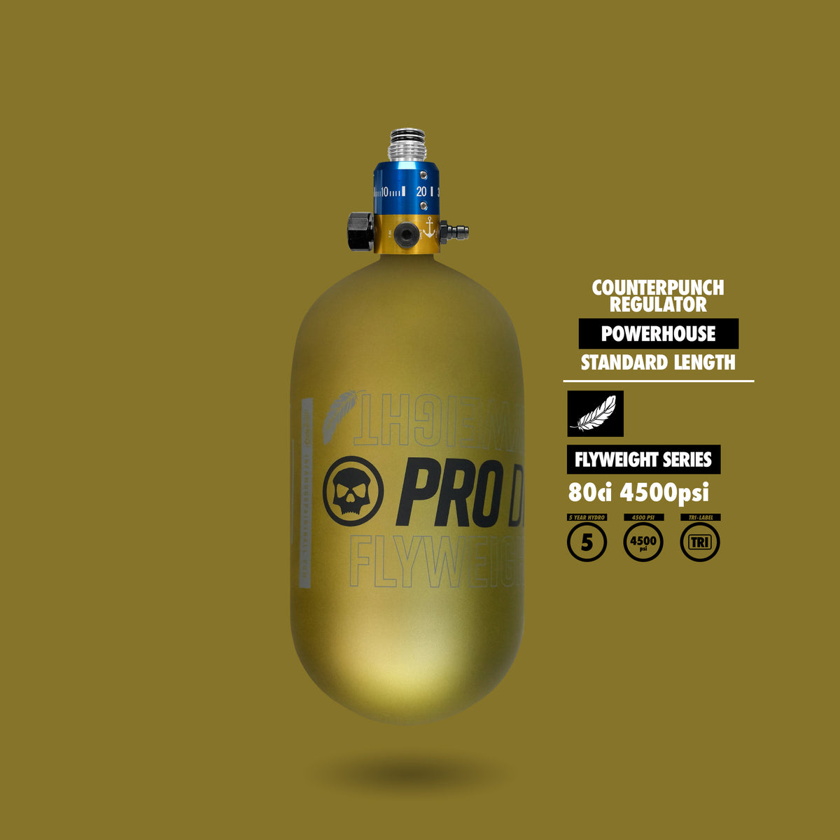 PRO DNA™ FLYWEIGHT AIR SYSTEM - 80CI MATTE GOLD + TIMEPIECE STANDARD REG