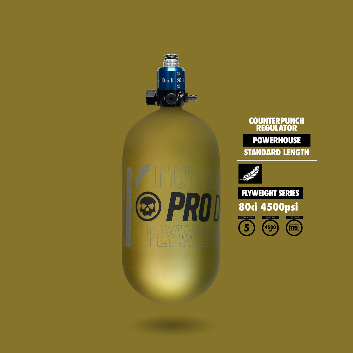 PRO DNA™ FLYWEIGHT AIR SYSTEM - 80CI MATTE GOLD + TIMEPIECE STANDARD REG
