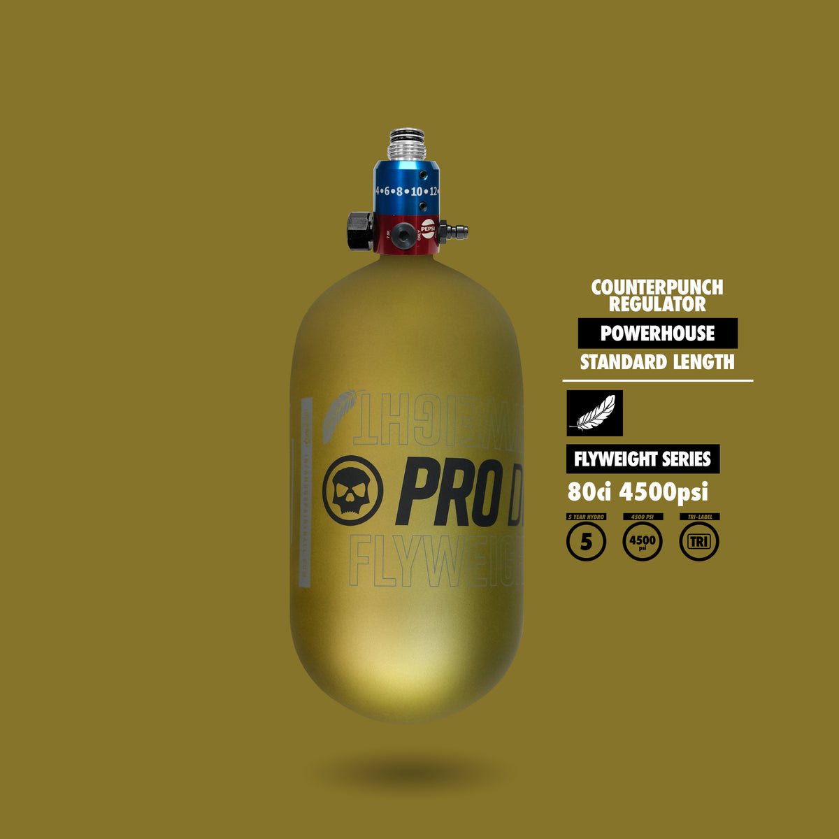 PRO DNA™ FLYWEIGHT AIR SYSTEM - 80CI MATTE GOLD + TIMEPIECE STANDARD REG