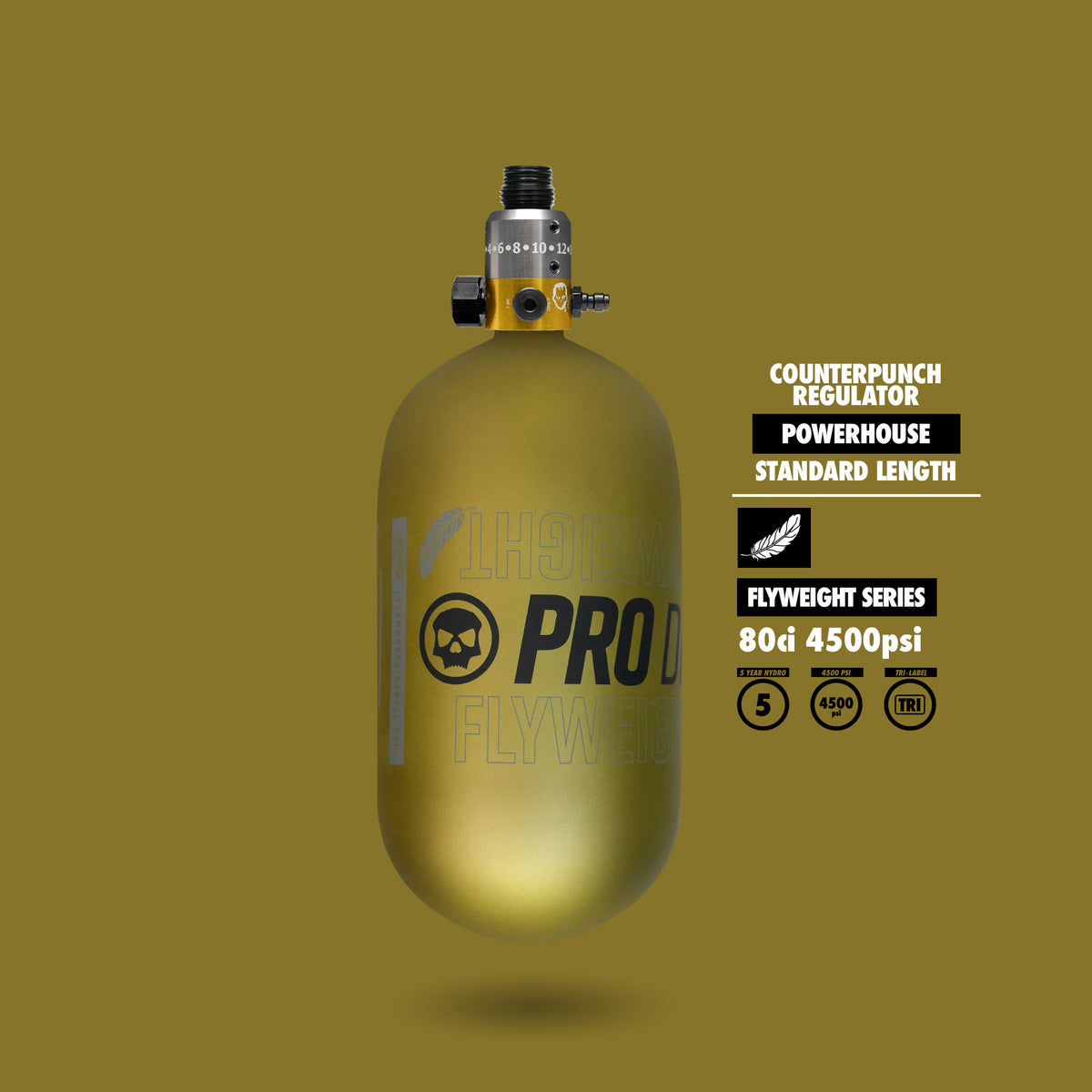 PRO DNA™ FLYWEIGHT AIR SYSTEM - 80CI MATTE GOLD + TIMEPIECE STANDARD REG