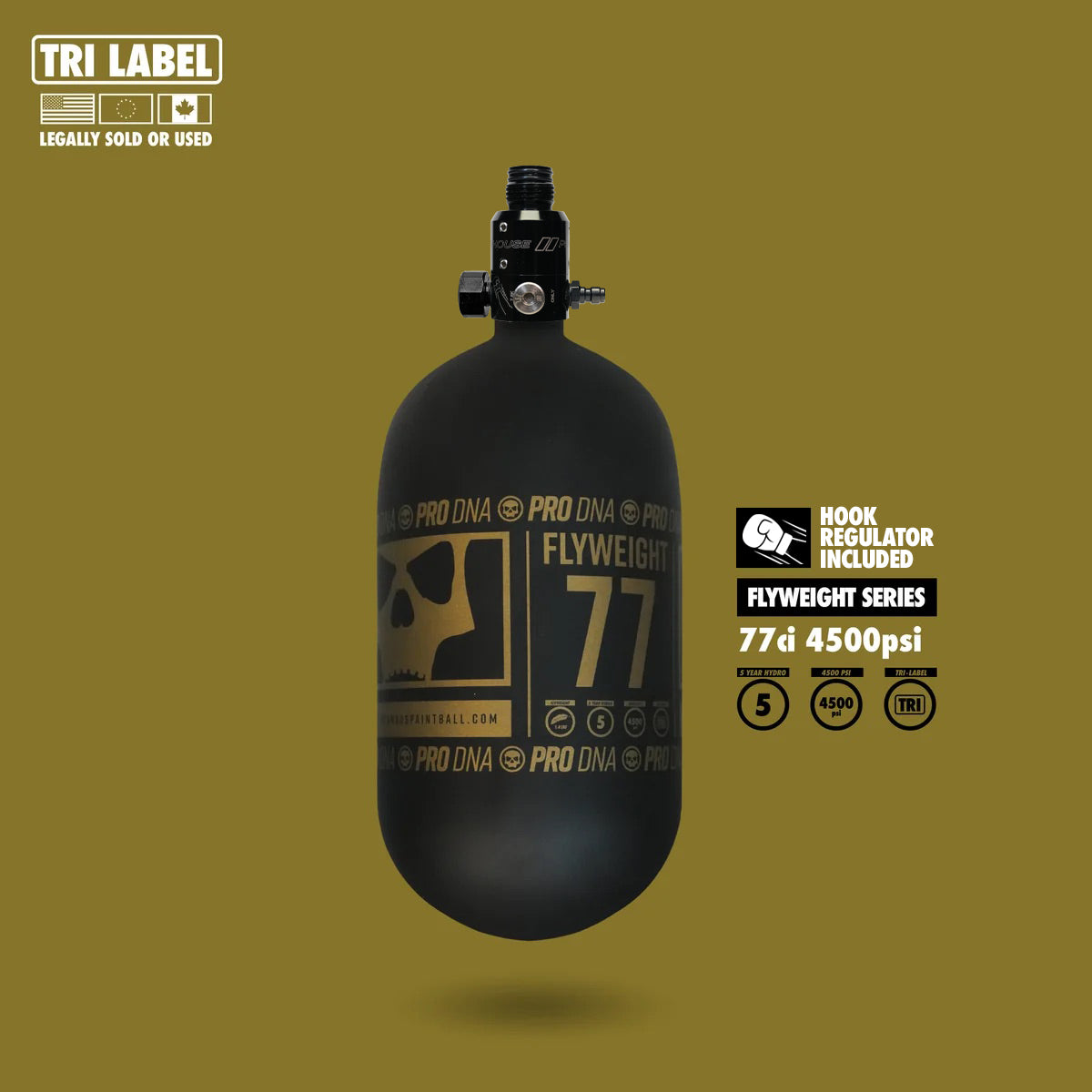 FLYWEIGHT TANK 77CI - RC SKULL + HOOK REGULATOR