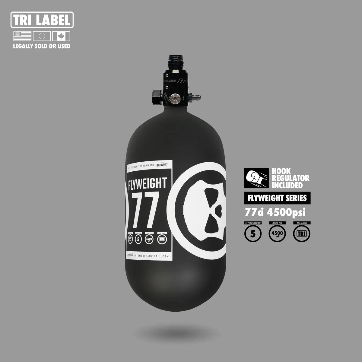 FLYWEIGHT TANK 77CI - CORE SKULL + HOOK REGULATOR