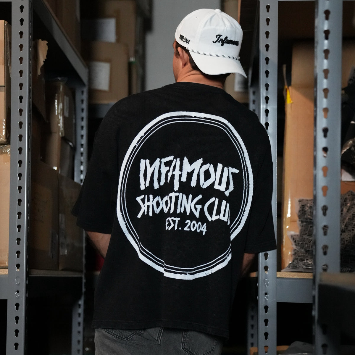 FOUNDATION WAFFLE TEE – BLACK WASH