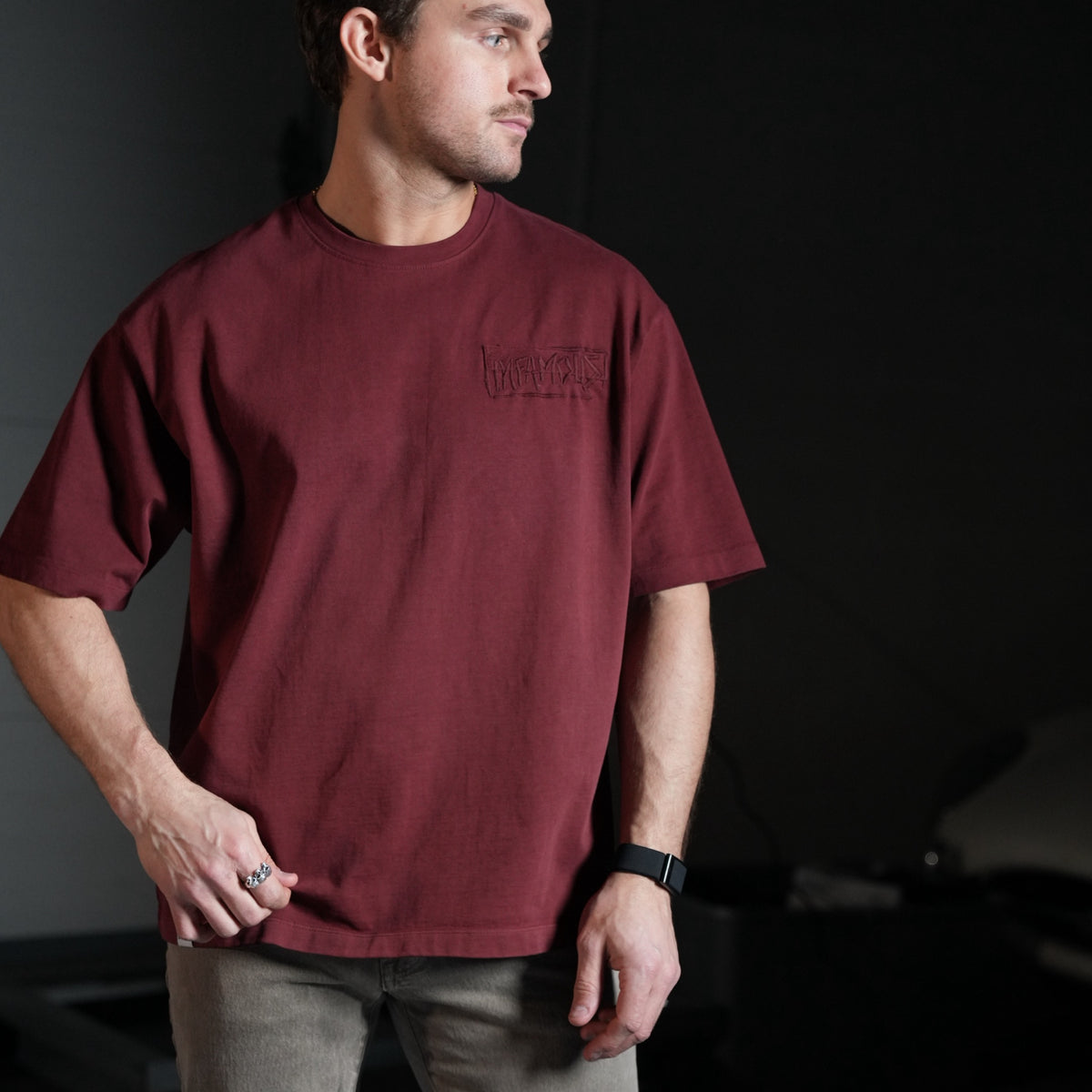 FOUNDATION TEE - RED WASH
