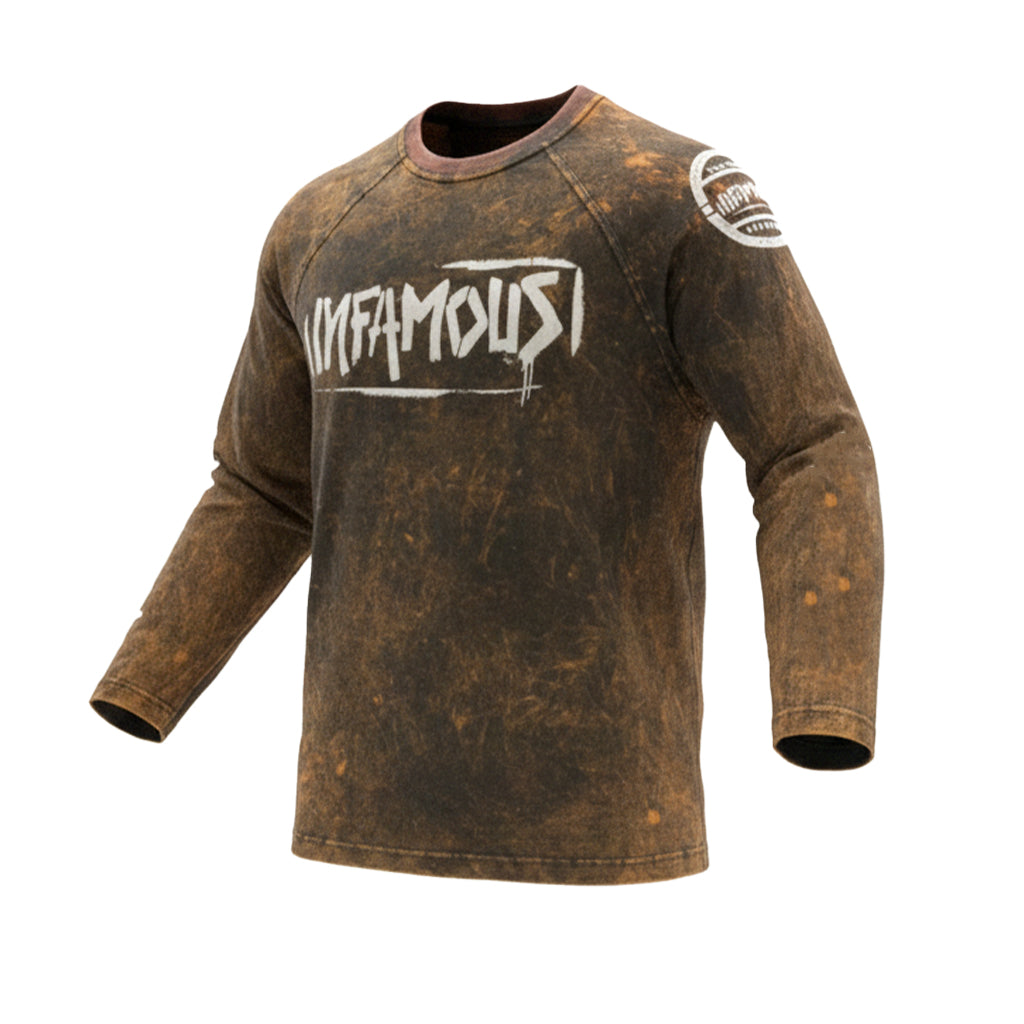 ACID WASH COTTON LONG SLEEVE - INFAMOUS HGTL