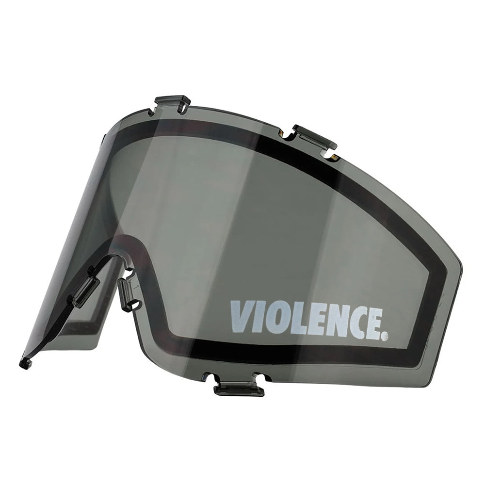 JT™ SPECTRA DUAL-PANE THERMAL REPLACEMENT LENS - SMOKE W/ SILVER VIOLENCE LOGO