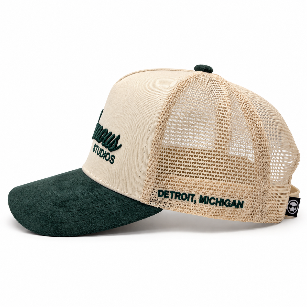 INFAMOUS™ Snapback Suede Hat - Studios - Neutral/Forest