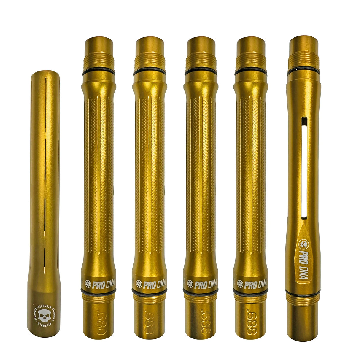 PRO DNA SILENCIO™ BARREL KIT - DUST GOLD - COCKER THREAD Infamous Paintball