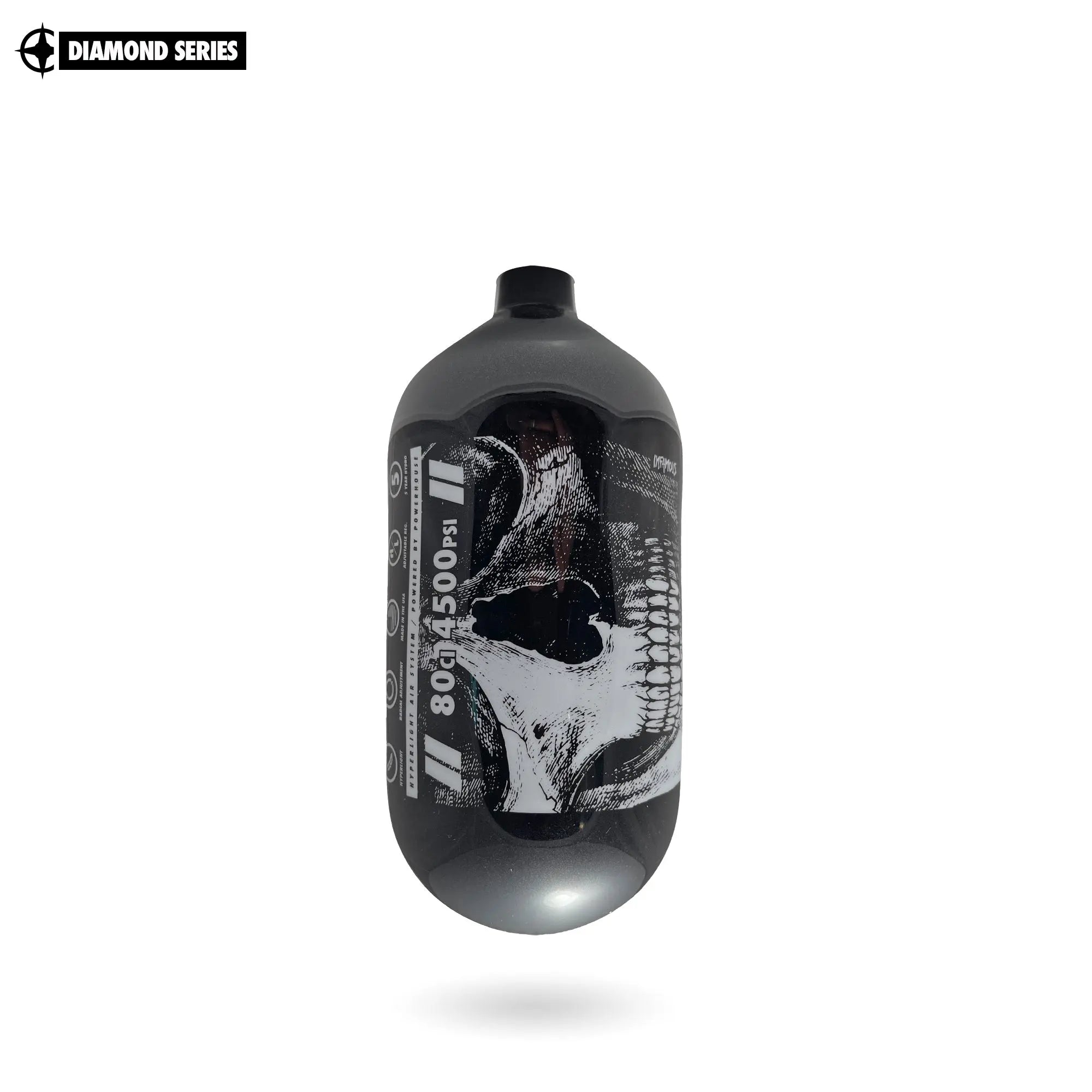 "DIAMOND SERIES" SAVAGE SKULL AIR TANK 80ci  (Bottle Only) Infamous Paintball